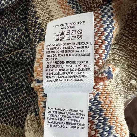 Lucky Brand Patterned Hooded Sweater – Tan, XL - Picture 10 of 11